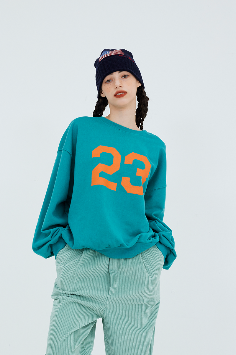 23 Print Sweatshirt (Deep mint)