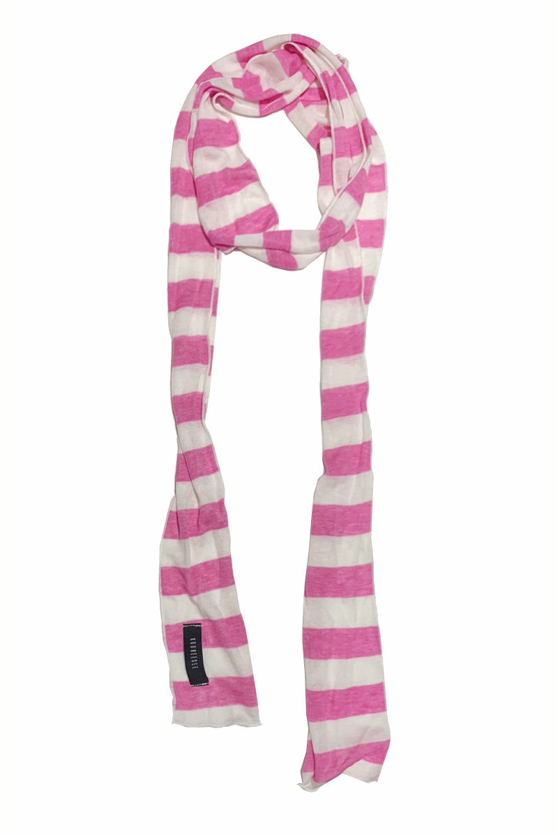 [2차입고완료]Merino wool stripe scarf (Ivory/pink)