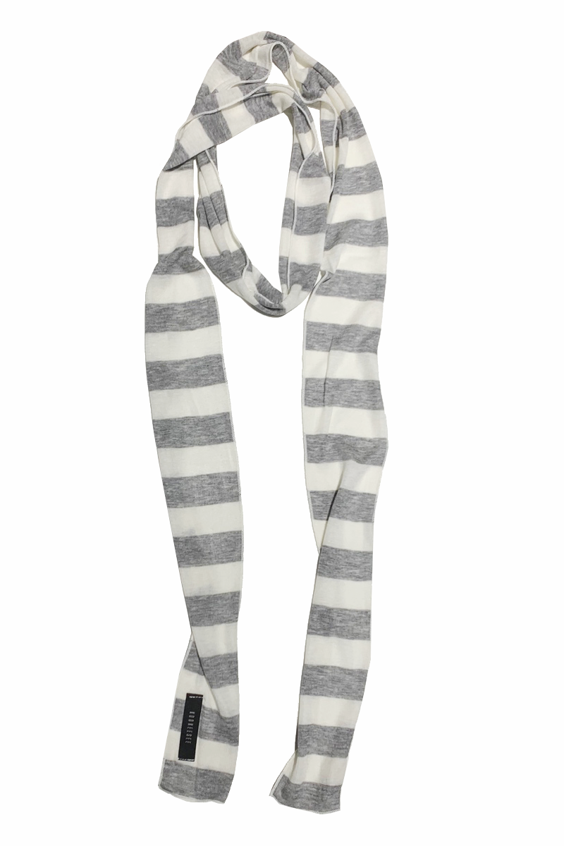 [4차입고완료]Merino wool stripe scarf (Ivory/melange)
