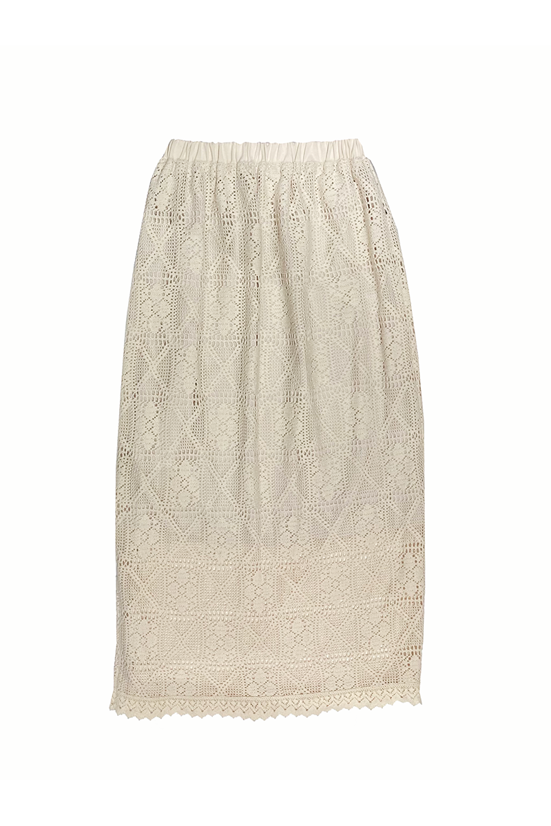[2차입고완료]Crochet Lace Skirt (Beige)