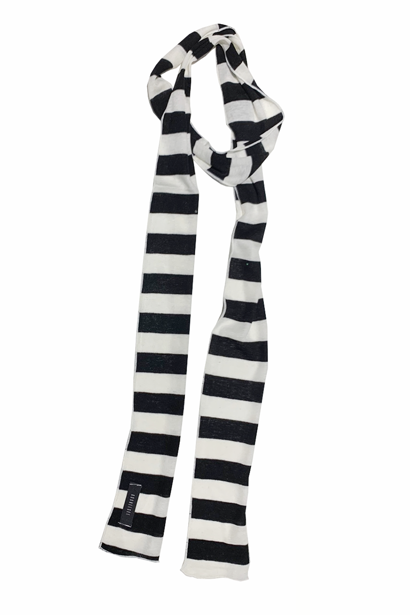 [8차입고완료]Merino wool stripe scarf (Ivory/black)