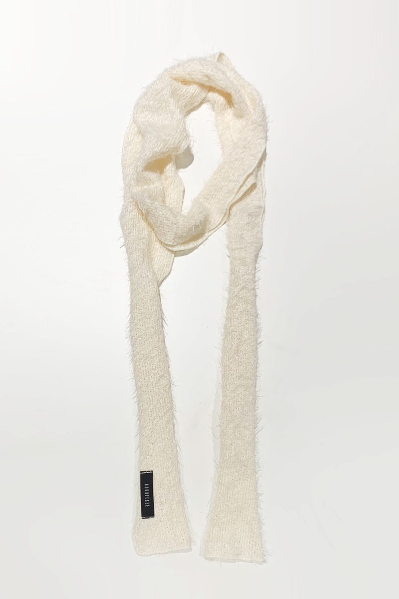 [3차입고완료]Hairly Knit Muffler Scarf (Ivory)