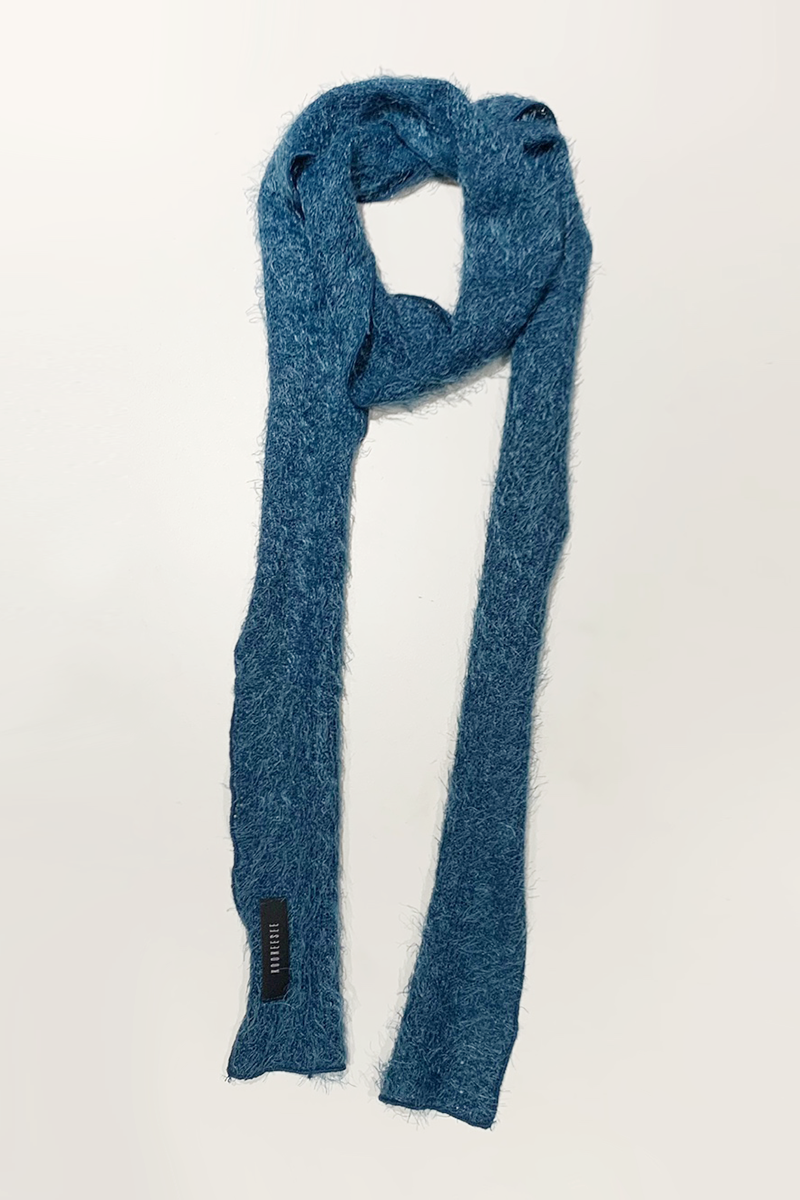 [2차입고완료]Hairly Knit Muffler Scarf (Blue-green)