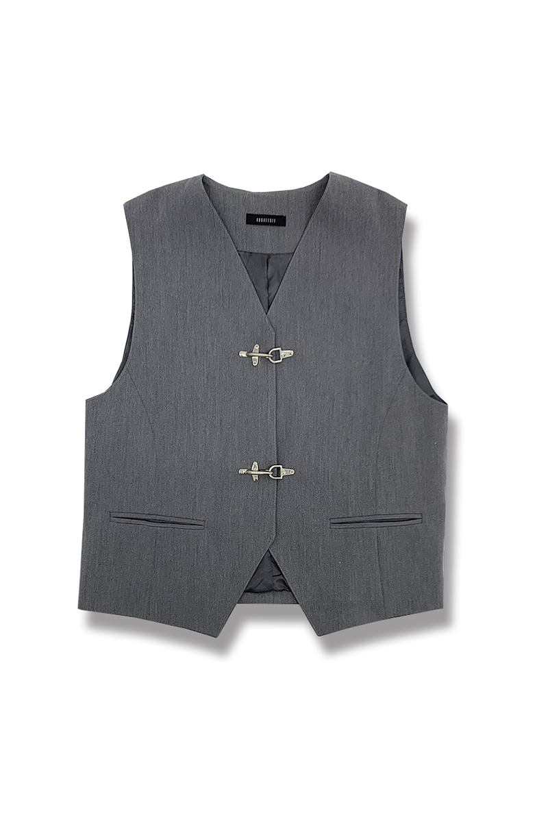 [2차입고완료]TR hanger loop Buckle vest (Charcoal)